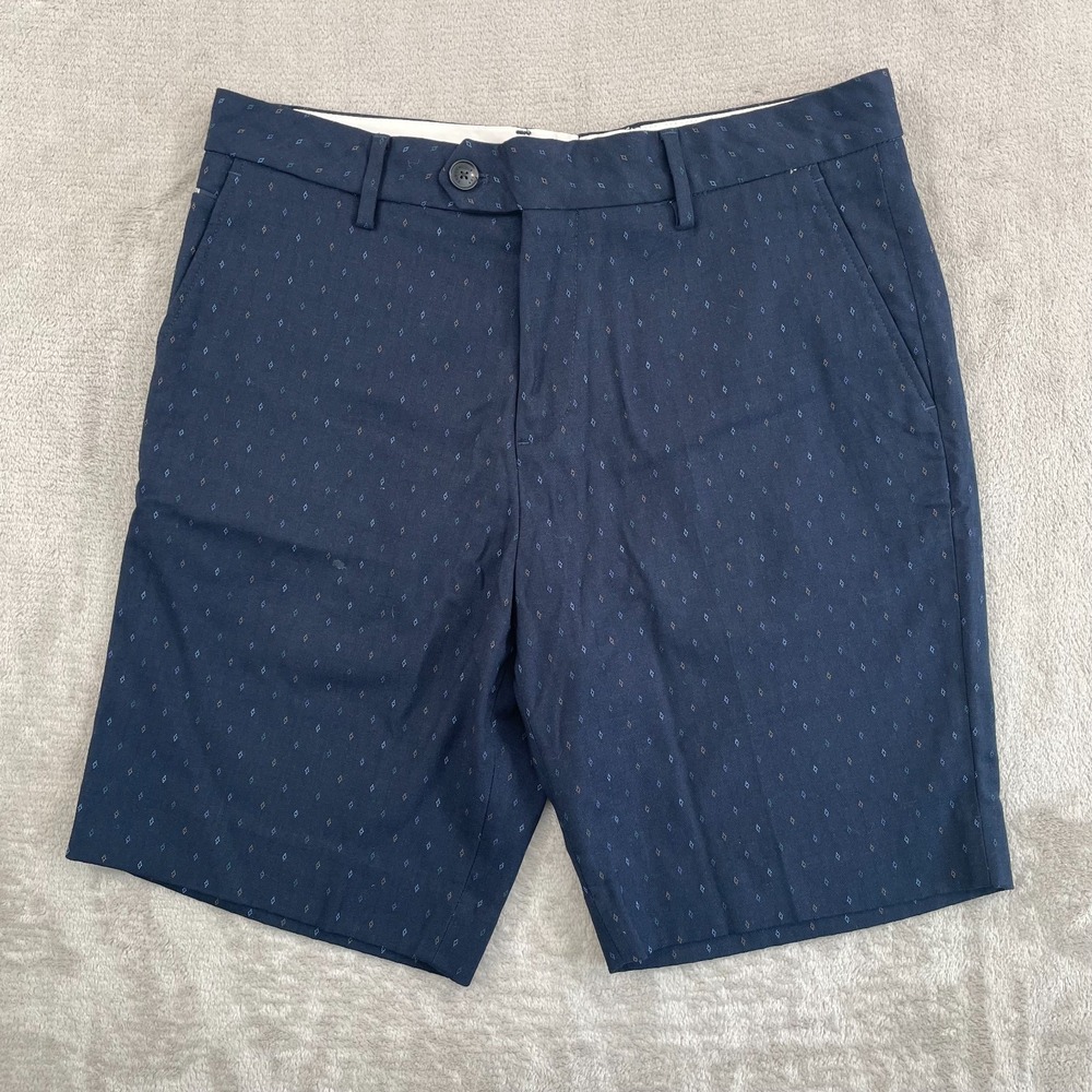 Scotch & Soda Chino Shorts Men 32x8‎ (tag 30) Navy Geometric AOP Preppy Golf